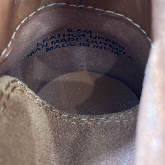 Diba Ser Eeta Suede Chunky Block Heel Boot in Cognac Square Toe Pull On Boho - Picture 12 of 14